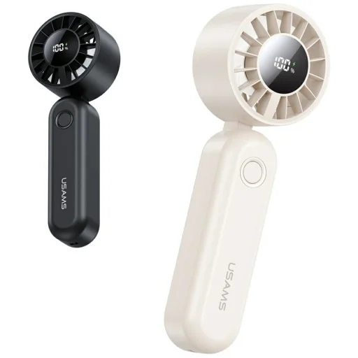 Kézi ventilátor USAMS Mini ZB352 1200mAh összecsukható fekete - 3