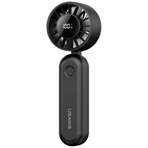 Kézi ventilátor USAMS Mini ZB352 1200mAh összecsukható fekete - 1