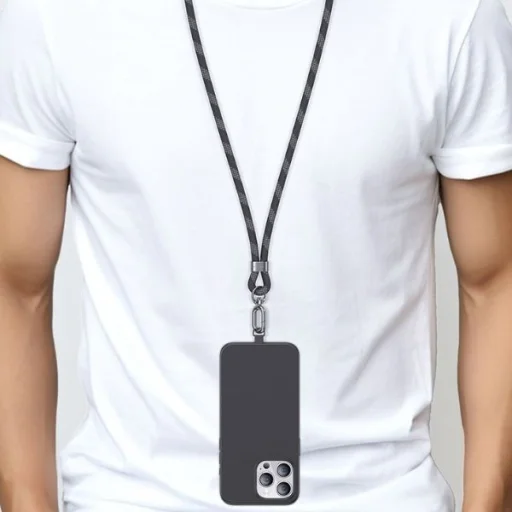 Universal (Univerzális) telefontartó nyakpánt - Szürke-fekete - 4