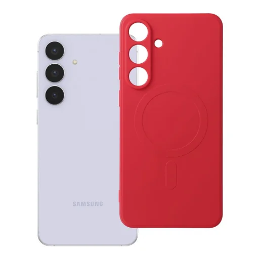 Samsung Galaxy S25 FE szilikon MagSafe kompatibilis tok piros - 10