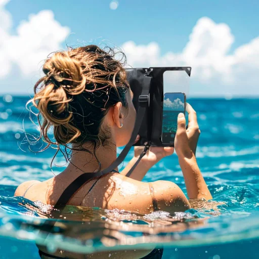 Univerzális Spigen A640 vízálló tok fekete - 6