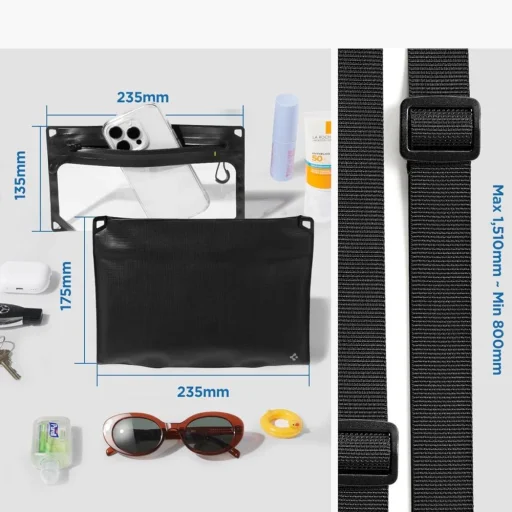 Univerzális Spigen A640 vízálló tok fekete - 8