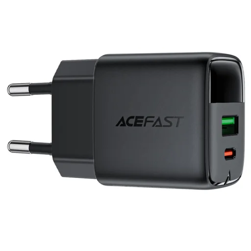 Acefast Fali töltő (A116) - Digitális kijelzővel, Gyors töltés, GaN, Type-C, USB, PD35W - Fekete - 3