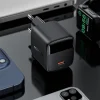 Acefast Fali Töltő (A115) - Digitális Kijelzővel, Gyors Töltés, GaN, Type-C, PD30W - Fekete thumbnail
