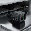 Acefast - Fali töltő (A114) - digitális kijelzővel, gyors töltés, GaN, USB, Type-C, PD25W, 5V/3A - Fekete thumbnail