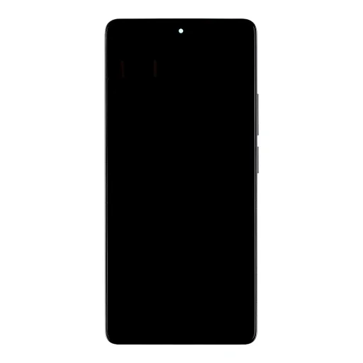 LCD Kijelző + Érintőegység + Előlapi Borítás Poco M6 Pro 4G Fekete (Szervizcsomag) - 1