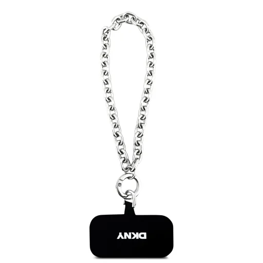 DKNY PU bőr fém logós csuklópántos MagSafe tok iPhone 17 Pro Max-hoz rózsaszín - 7