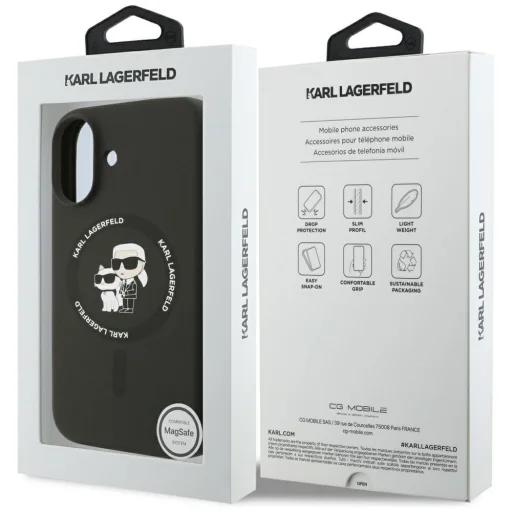  iPhone 17 Karl Lagerfeld Liquid Silicone Karl and Choupette MagSafe tok - 8
