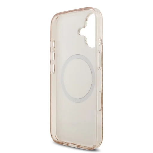  iPhone 17 Pink Guess IML Virágmintás Pántos MagSafe tok - 5