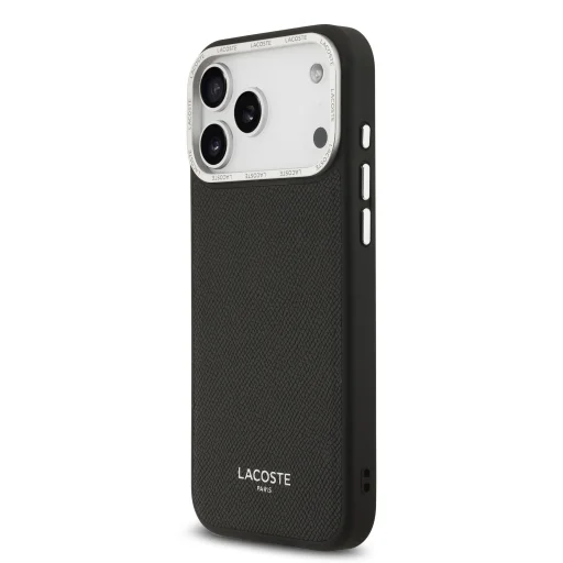  iPhone 17 Pro Max Fekete Lacoste PU Bőr Champs Elysees MagSafe tok - 2