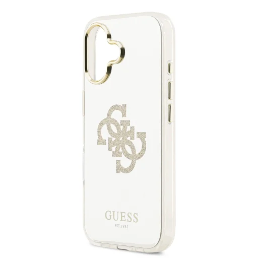  iPhone 17 Gold Guess PC/TPU Mirror 4G Glitter Logo MagSafe tok - 5