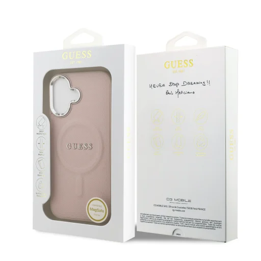  iPhone 17 Rózsaszín Guess PU Saffiano MagSafe tok - 7