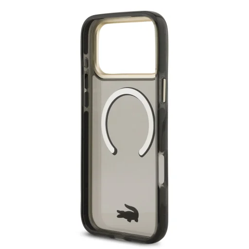  iPhone 17 Pro Max fekete Lacoste PC/TPU Frosted Finish Gold Logo MagSafe tok - 6