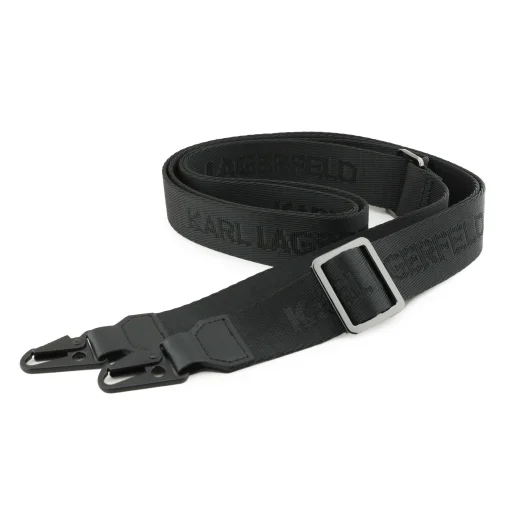  iPhone 17 Fekete Karl Lagerfeld Saffiano Crossbody Strap Metal Karl and Choupette tok - 7