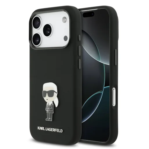  iPhone 17 Pro Karl Lagerfeld Liquid Silicone Metal Ikonik tok - 1