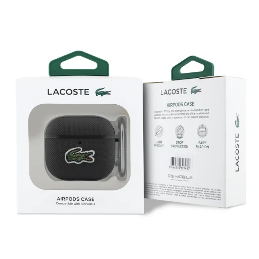  AirPods 4 Fekete Lacoste Petit Pique Croc Logo Patch tok - 3