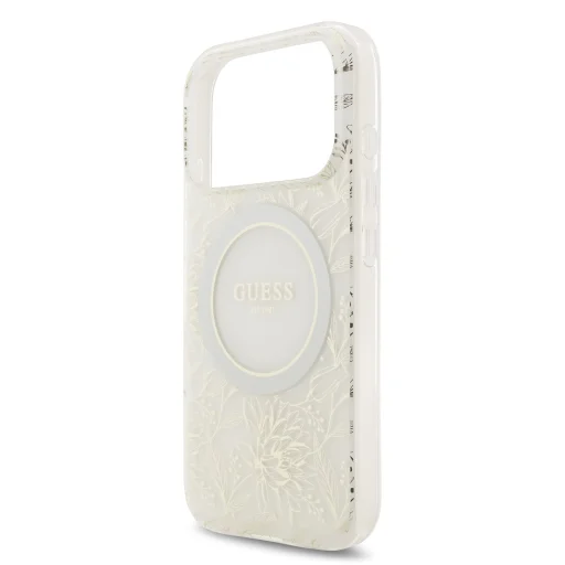  iPhone 17 Pro Fehér Guess IML Flowers Allover Pántos MagSafe tok - 4