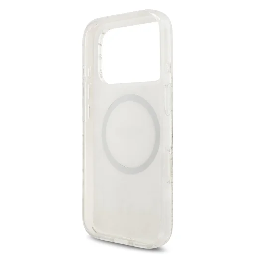  iPhone 17 Pro Fehér Guess IML Flowers Allover Pántos MagSafe tok - 5