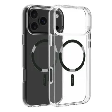  iPhone 17 Pro Max átlátszó tok - Fekete Dviced MagSafe tok