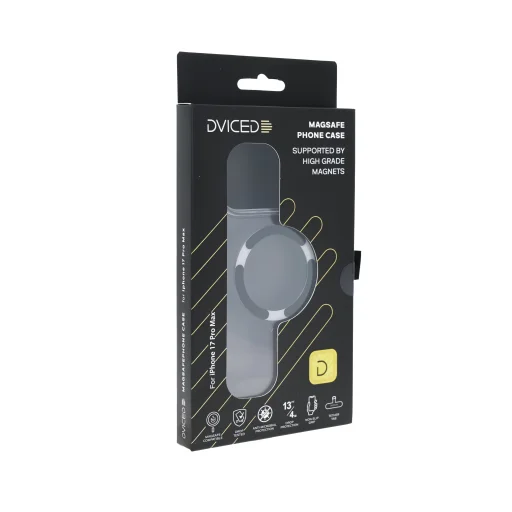  iPhone 17 Pro Max átlátszó tok - Fekete Dviced MagSafe tok - 5