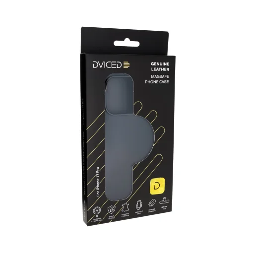  iPhone 17 Pro Fekete Dviced bőrtok MagSafe számára - 3