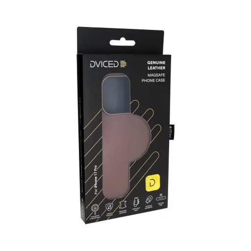  iPhone 17 Pro Barna Dviced bőr MagSafe tok - 2