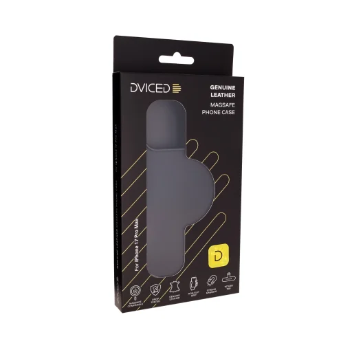  iPhone 17 Pro Max Dviced bőr MagSafe tok - Fekete - 3