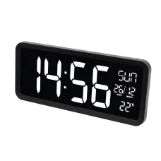 Home LTCJUMBO óra és hőmérő, asztali és fali óra, USB adapter hosszú, 3m vezetékkel, a környezethez alkalmazkodó fényerő