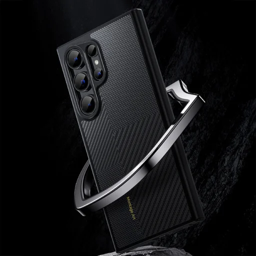  Samsung Galaxy S24 Plus fekete Benks Montage Magnetic Armor Pro Kevlar tok fém kerettel 600D+1500D (MA41) - 8