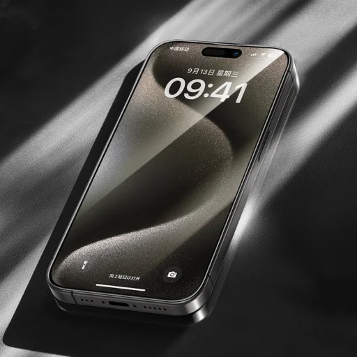  iPhone 15 Pro Max fekete Benks Tempered glass Arc Shield Full Coverage (GA62) üvegfólia - 4