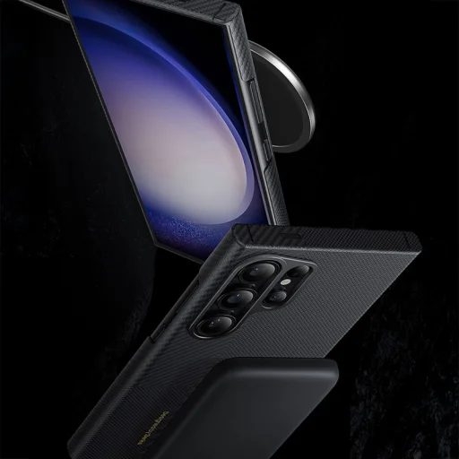  Samsung Galaxy S24 fekete Benks Montage Magnetic Armor Air Kevlar Fliptok 600D (M040) - 5