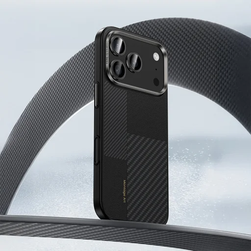  iPhone 17 Pro fekete Benks Montage Magnetic Armor Pro Kevlar Tok Fém Keret 600D+1500D (MA69) (Kamera Vezérlő Gomb) tok - 4