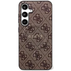 Samsung Galaxy S25 FE Guess klasszikus logó gyűrű tok barna