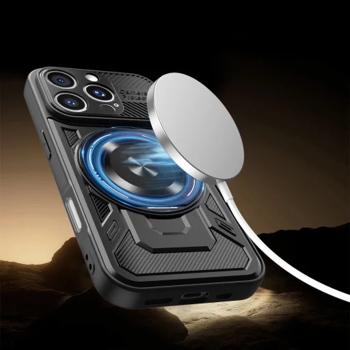 iPhone 14 Pro Max Defender Armor Mag tok fekete - 2