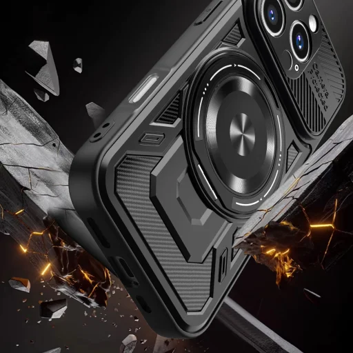 iPhone 14 Pro Max Defender Armor Mag tok fekete - 3