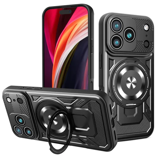 iPhone 17 Pro Defender Armor Mag fekete tok - 1