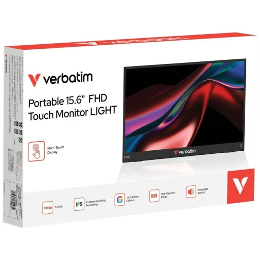 Verbatim LIGHT 15,6" FHD fekete hordozható érintőképernyős monitor 32402 - 4