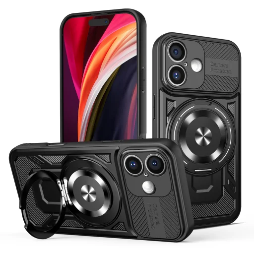 iPhone 16 6,1" Defender Armor Mag tok fekete - 1