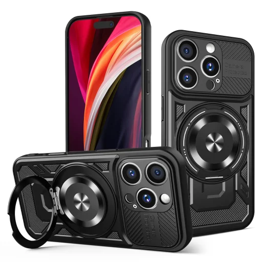 iPhone 16 Pro Defender Armor Mag fekete tok - 1