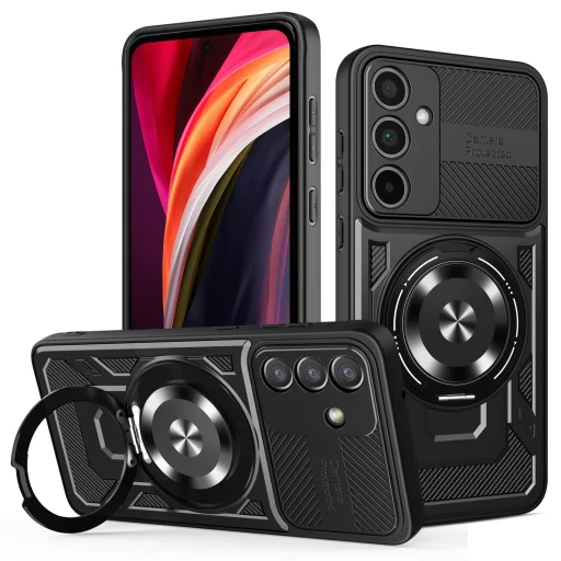 Samsung Galaxy A55 Defender Armor Mag tok fekete - 1