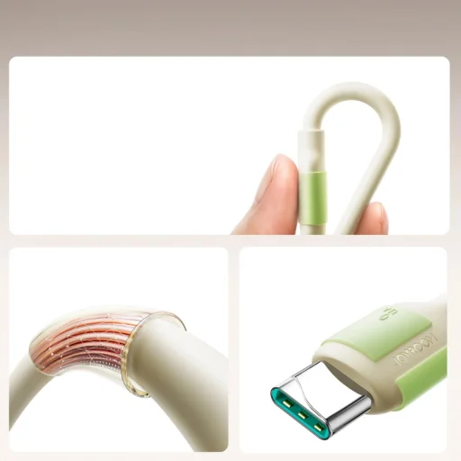 USB-A - USB-C kábel Joyroom S-A53, 30W, 3A, 2m, Bézs - 2