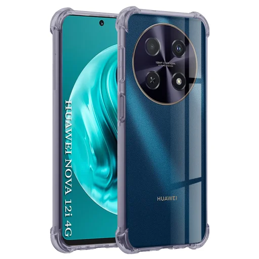 Huawei nova 12i / 13i Smoke Black Techsuit - Shockproof Clear Silicone tok - 1