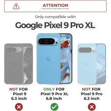 Google Pixel 9 Pro XL Dexnor 360 ütésálló tok kihajtható állvánnyal és kameravédővel fekete