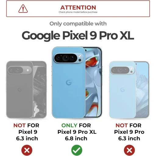 Google Pixel 9 Pro XL Dexnor 360 ütésálló tok kihajtható állvánnyal és kameravédővel fekete - 1