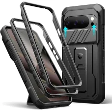 Google Pixel 10 Pro XL Dexnor ütésálló tok kihajtható állvánnyal és kameravédővel fekete