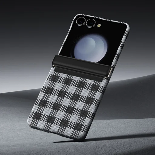  Samsung Galaxy Z Flip 7 fekete Benks Magnetic Armor Vichy Spin Kevlar fliptok 1000D (BK48) tok - 9