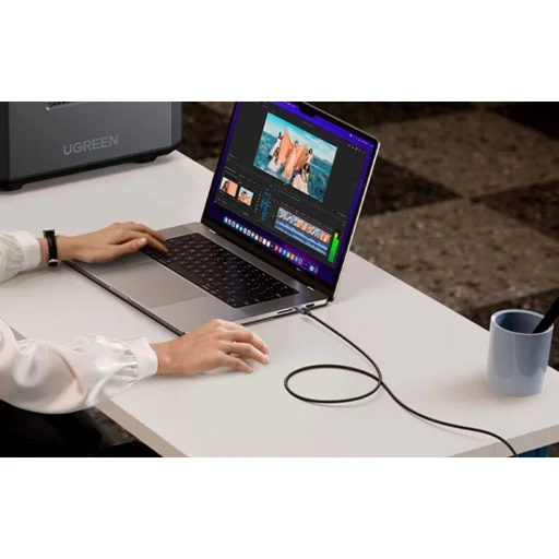 USB-C USB-C kábel Ugreen L513, 240W, 1m, 480Mbps (Csillagszürke) - 2