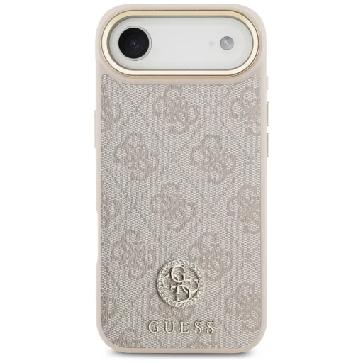  iPhone 17 Rózsaszín GUESS 4G Strass Logo & Big Strap Metal Buttons MagSafe Original Case tok - 3