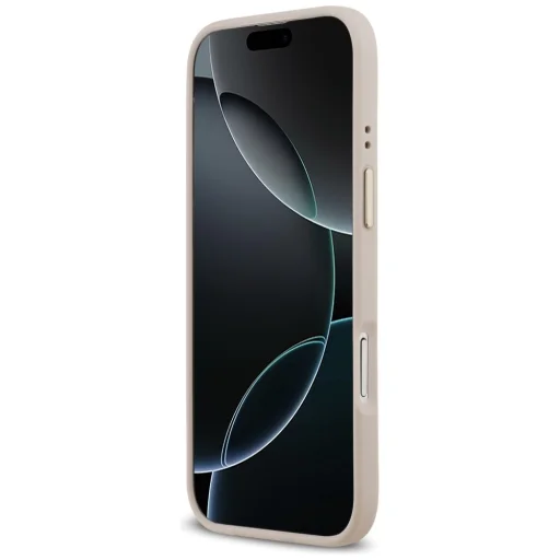  iPhone 17 Rózsaszín GUESS 4G Strass Logo & Big Strap Metal Buttons MagSafe Original Case tok - 5