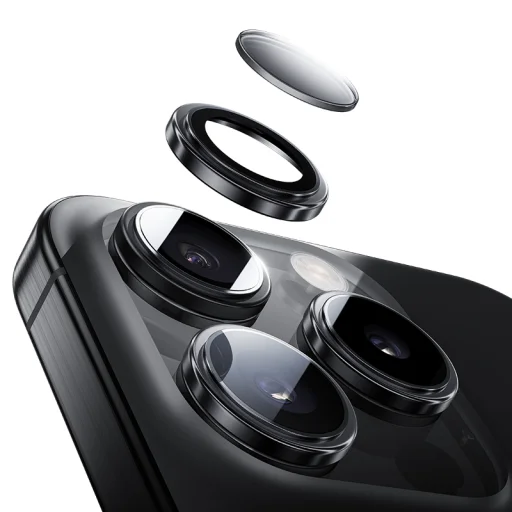  iPhone 16/16 Plus Benks edzett üveg Glass Warrior kamera lencsevédő (2 darab lencse) szürke üvegfólia - 3